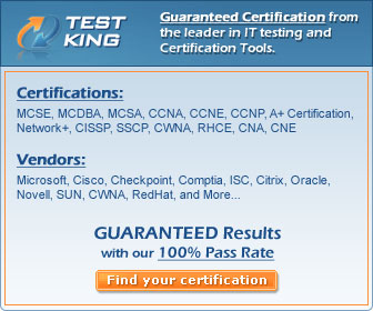 Latest IT Certification Training Products from Testking