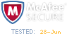 testking.net site secured by Mcaffe