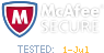 testking.net site secured by Mcaffe