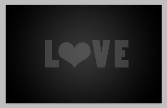 Love Heart Text Symbol. After creating the text,