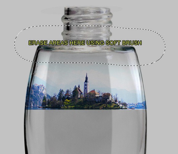 Island in a Bottle Photo Manipulation