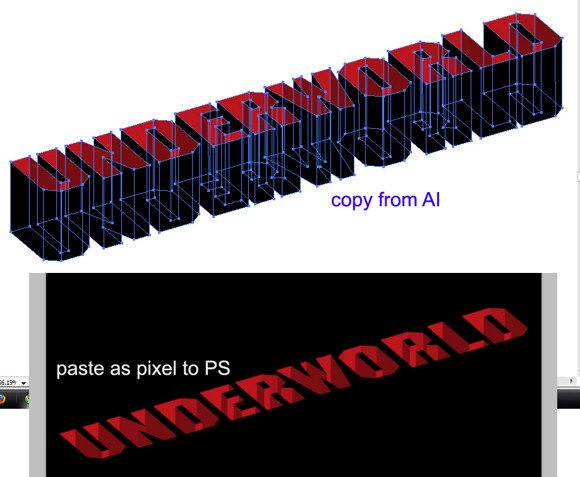 3D Text Effect: Underworld