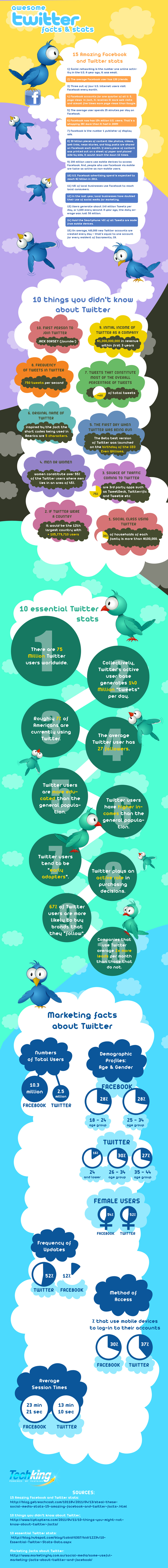 Awesome Twitter Facts & Stats - Infographic